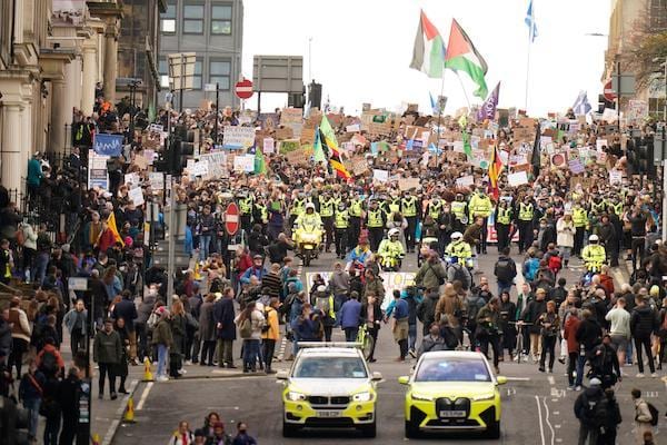 Demonstrators March Through Glasgow During The Cop 26 Summit In Glasgow