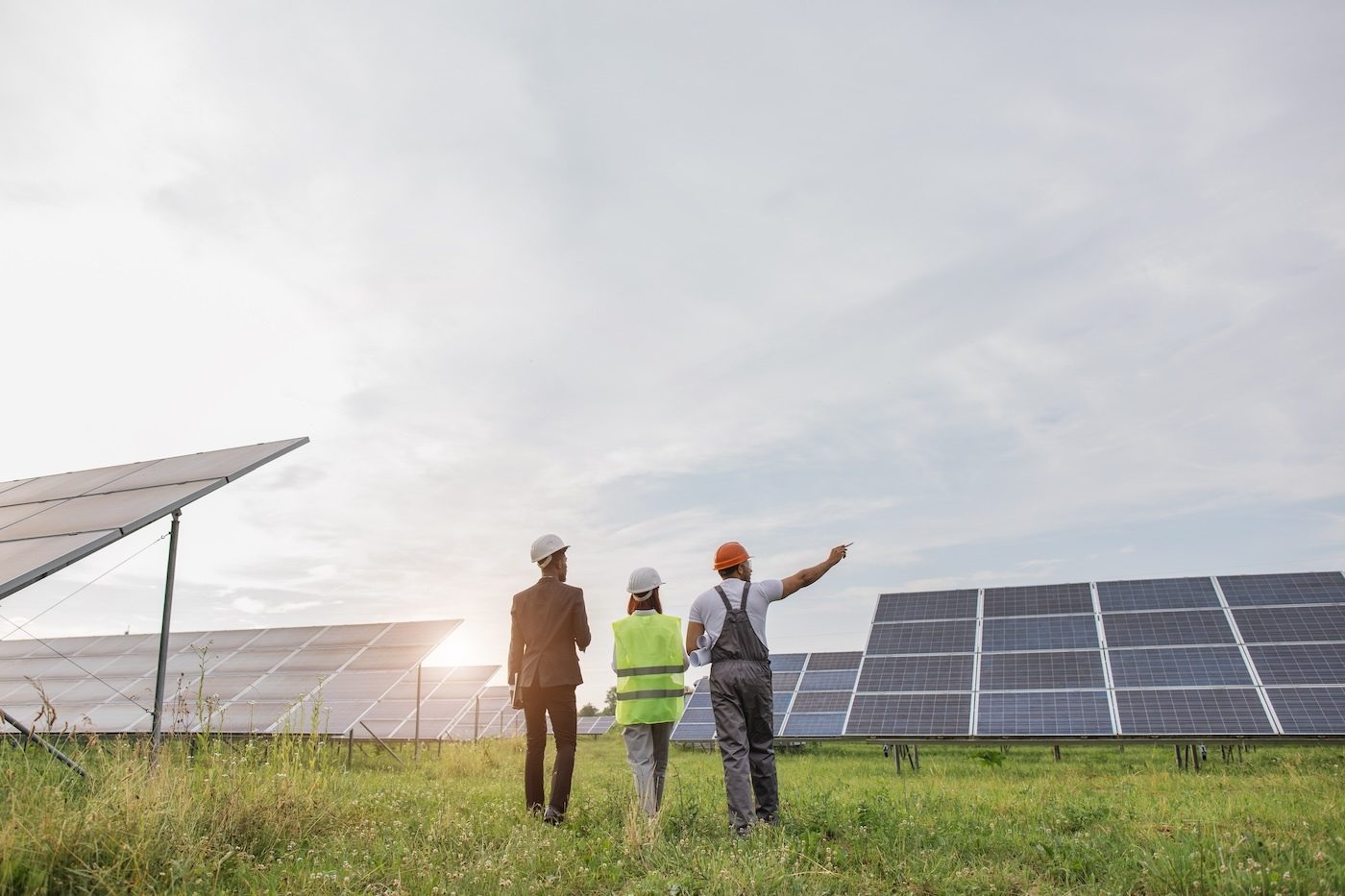 Solar panel, Cloud, Sky, Gesture, Grass, Grassland