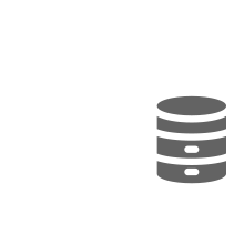 A gray database icon.