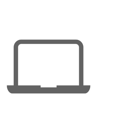 Dark gray laptop icon.