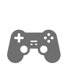 A grey game controller.