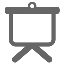Presentation screen icon.