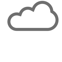 Gray cloud icon.