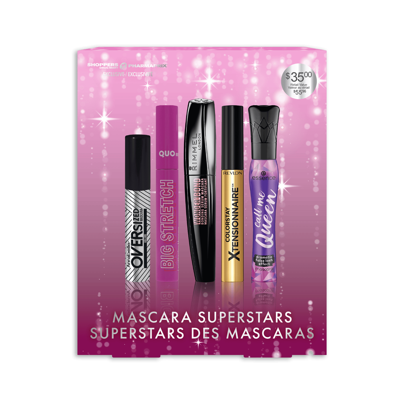 Shoppers Drug Mart exclusive 'Mascara Superstars' set with 5 mascaras for $35 (value $55.96).