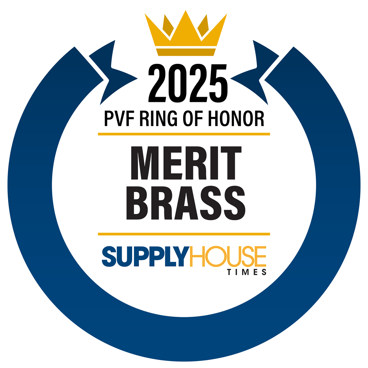 2025 PVF Ring of Honor Merit Brass badge from SupplyHouse Times.