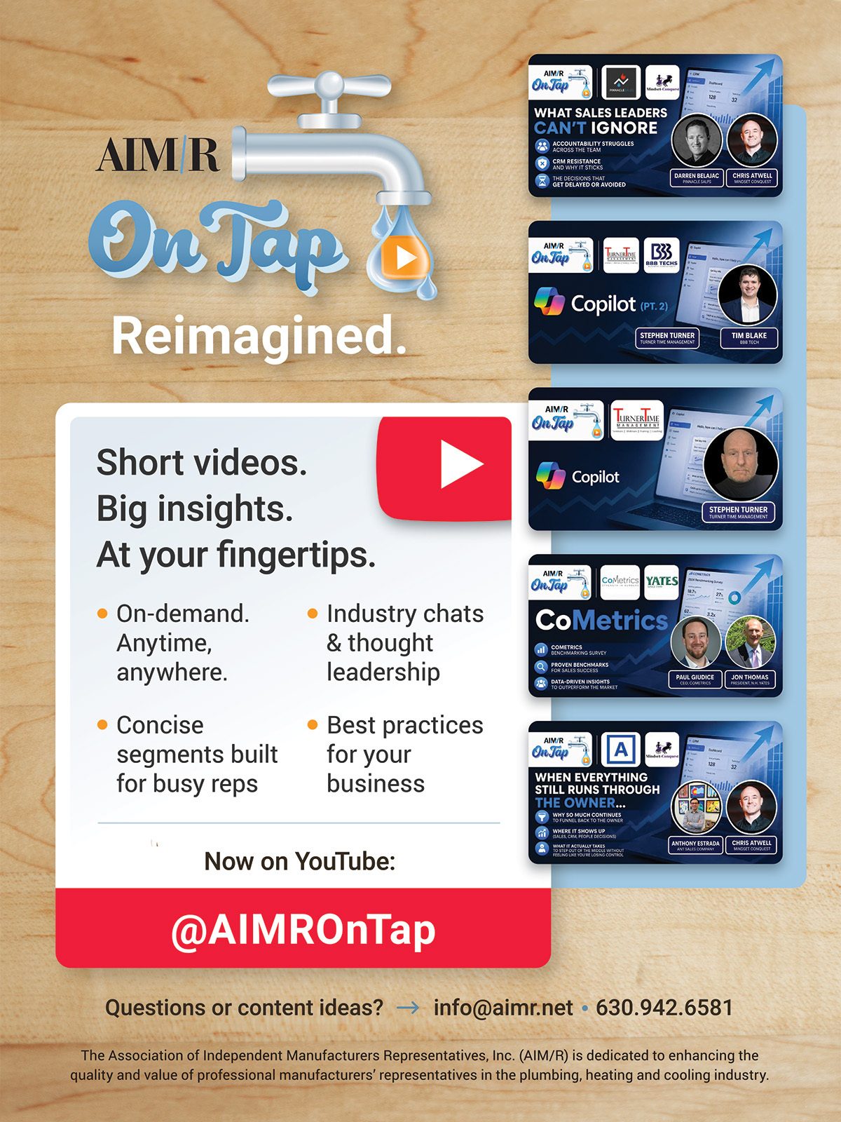 Short, insightful videos for business reps on sales, tech, and metrics topics.