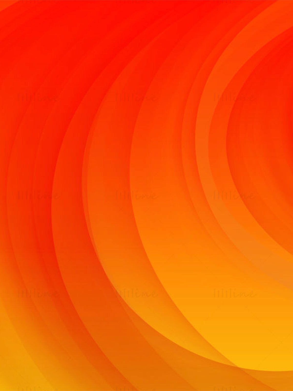 Abstract red-orange-yellow gradient background with flowing curved shapes.