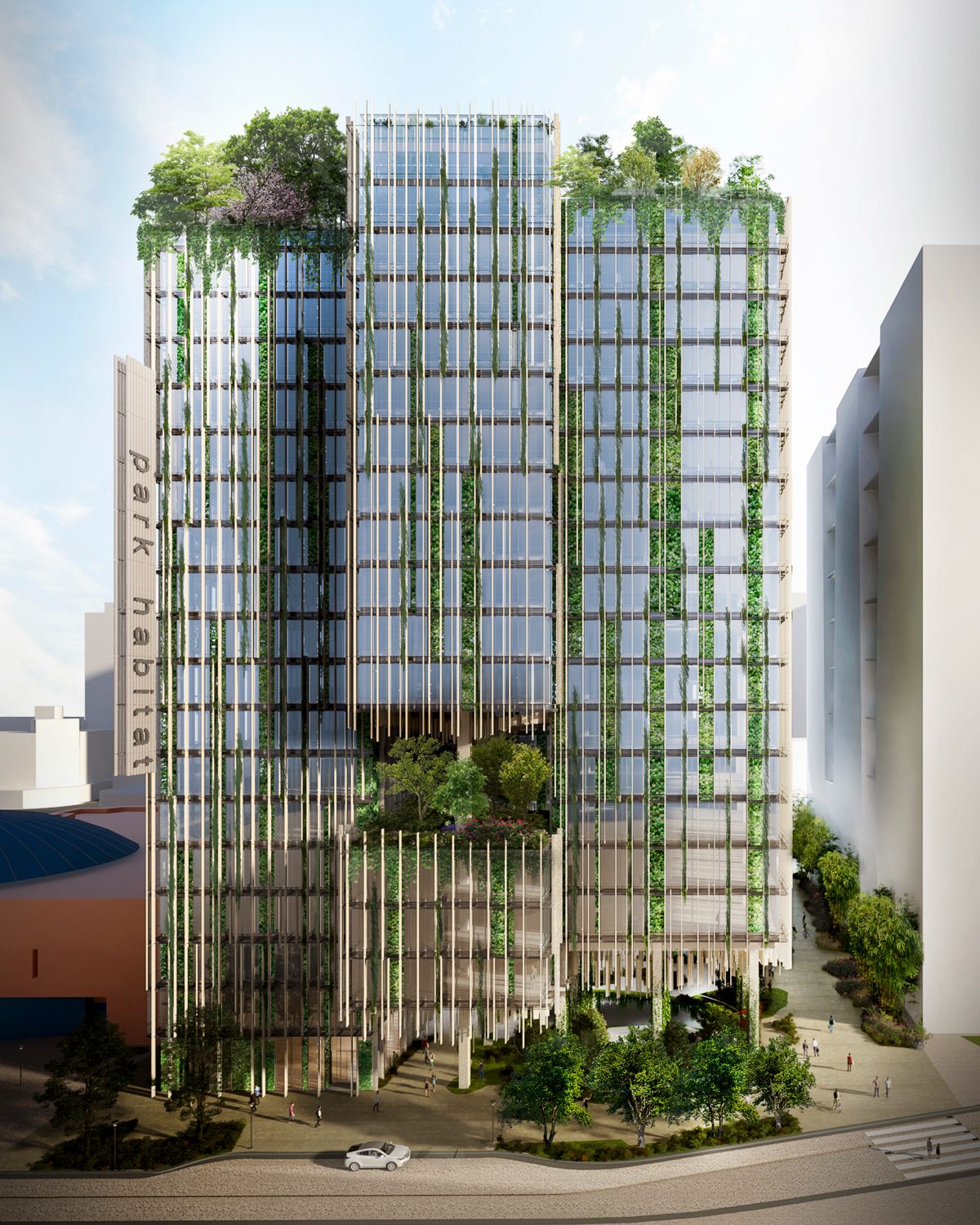 Tower block, Urban design, Plant, Sky, Building, Property, Cloud, Nature, Vegetation, Condominium