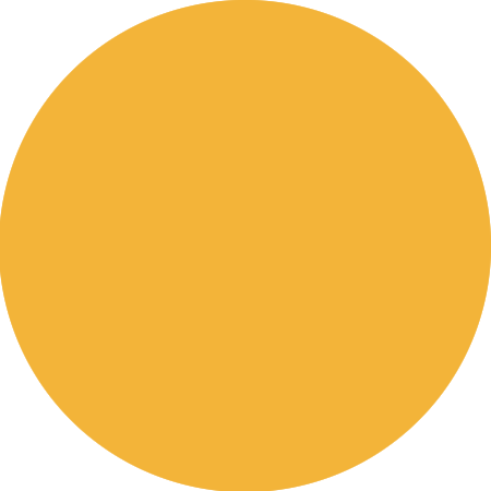 A large orange circle on a dark green background.