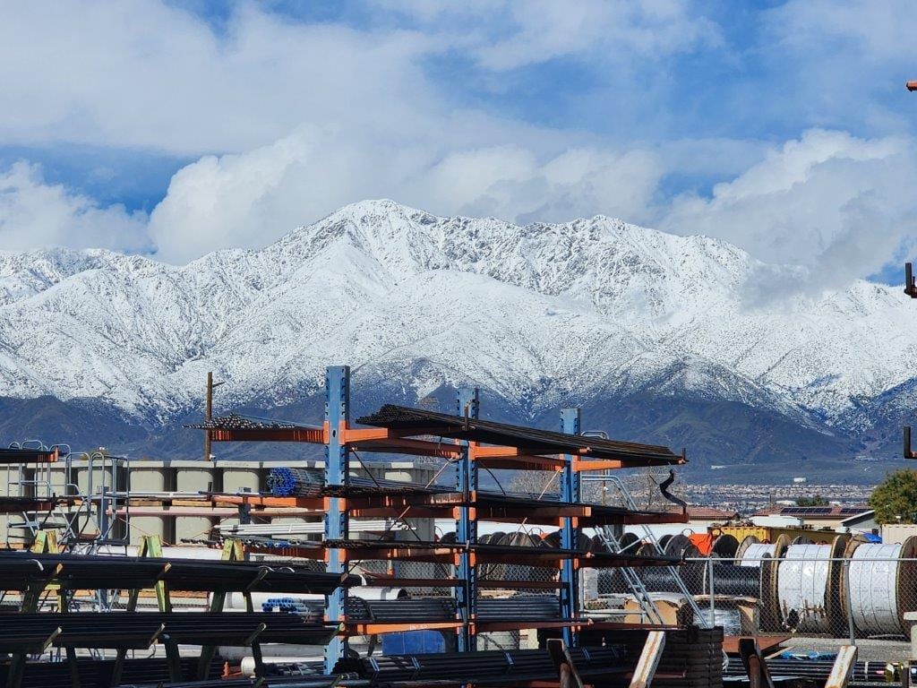 Mountainous landforms, Mountain range, Glacial landform, Hill station, Sky, Winter, Ridge, Snow