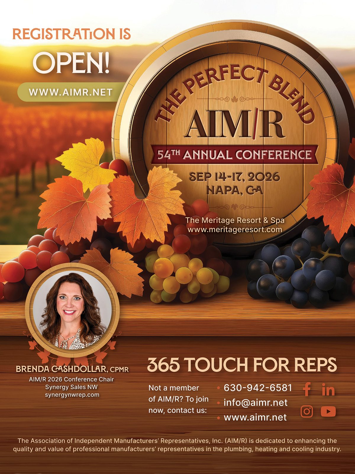 AIM/R 54th Annual Conference with registration info, speaker, and contact details.
