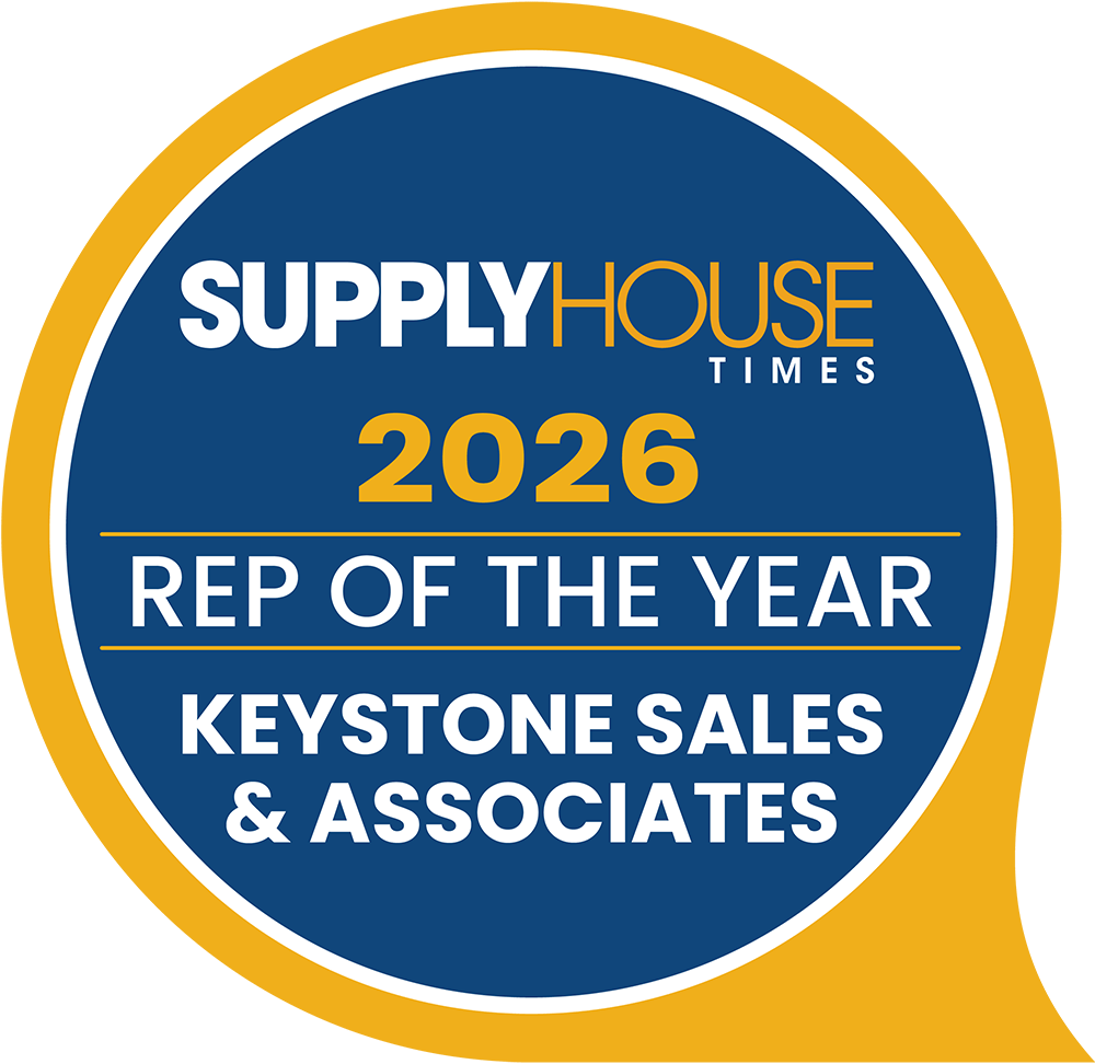SupplyHouse Times 2026 Rep of the Year award presented to Keystone Sales & Associates.