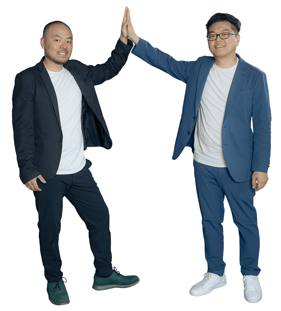 Dress shirt, Footwear, Trousers, Sleeve, Standing, Gesture, Happy, Collar, Sharing, Thumb