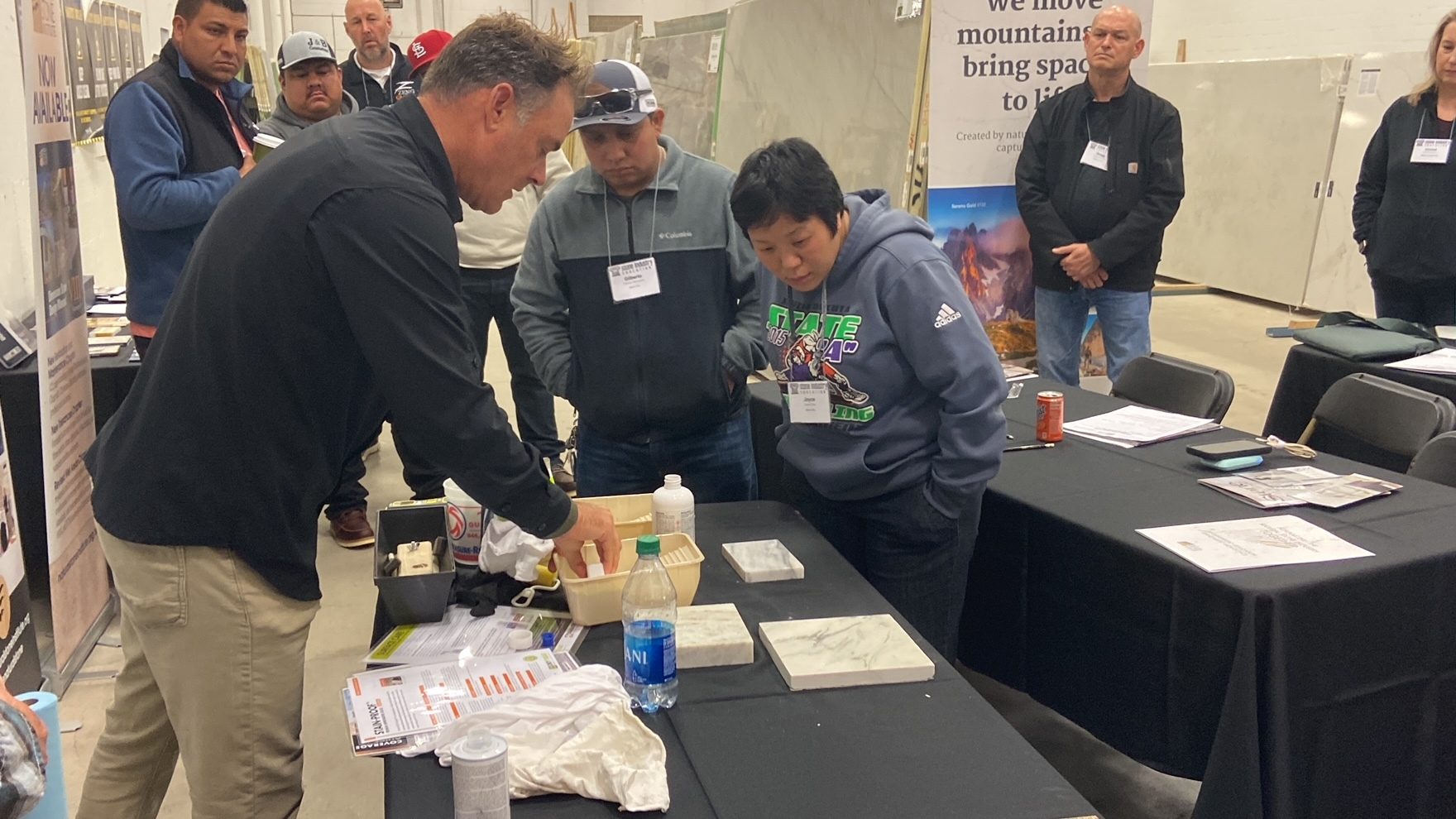 Scott Higginbotham of Dry-Treat, Inc. and John Sahnger of Innochem, LLC , Stone World, Stone Summit
