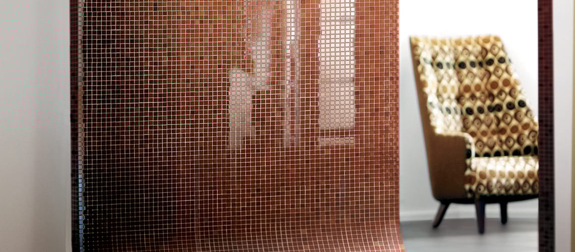 Photo courtesy of Nemo Tile + Stone. Glass Blox (Honey) by Nemo Tile.