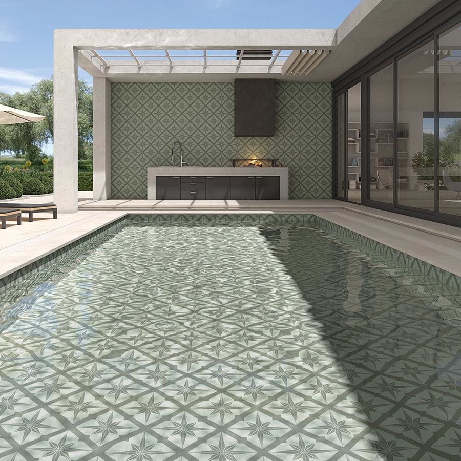 Vives, tile, swimming pool, outdoor