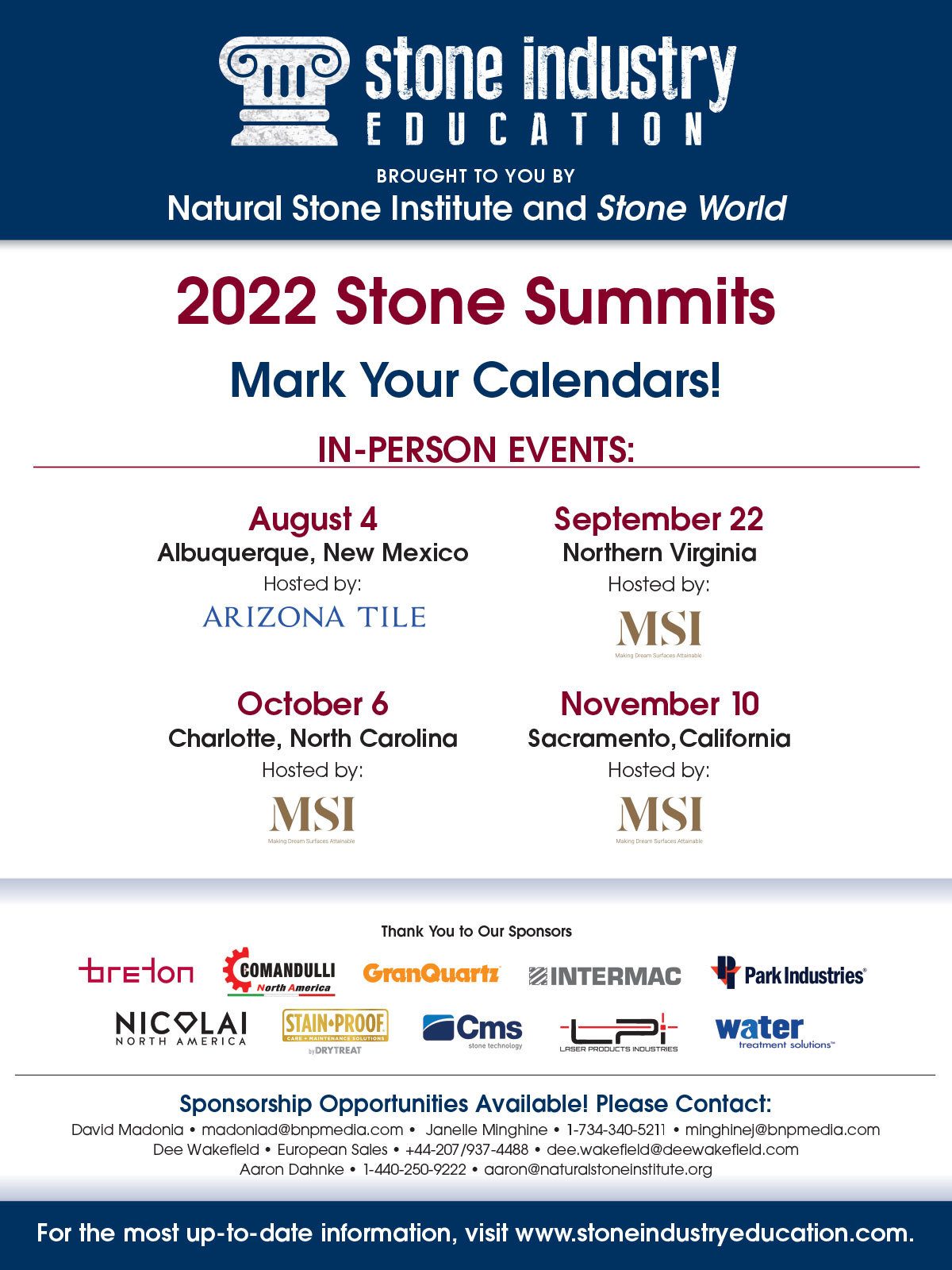 NSI, Natural Stone Institute, Stone Industry Education, Stone World
