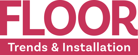 Logo: Pink "FLOOR" text above "Trends & Installation".