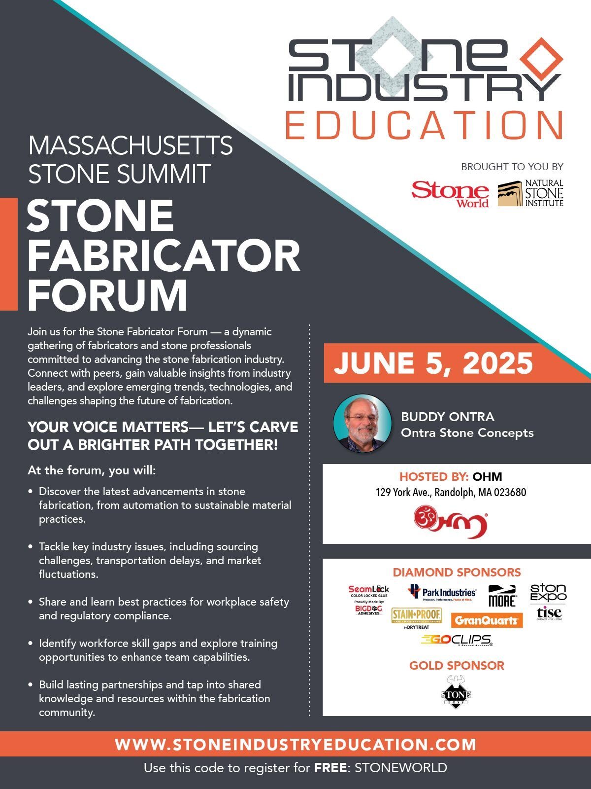 EVSIE25, SIE, Stone Industry Education