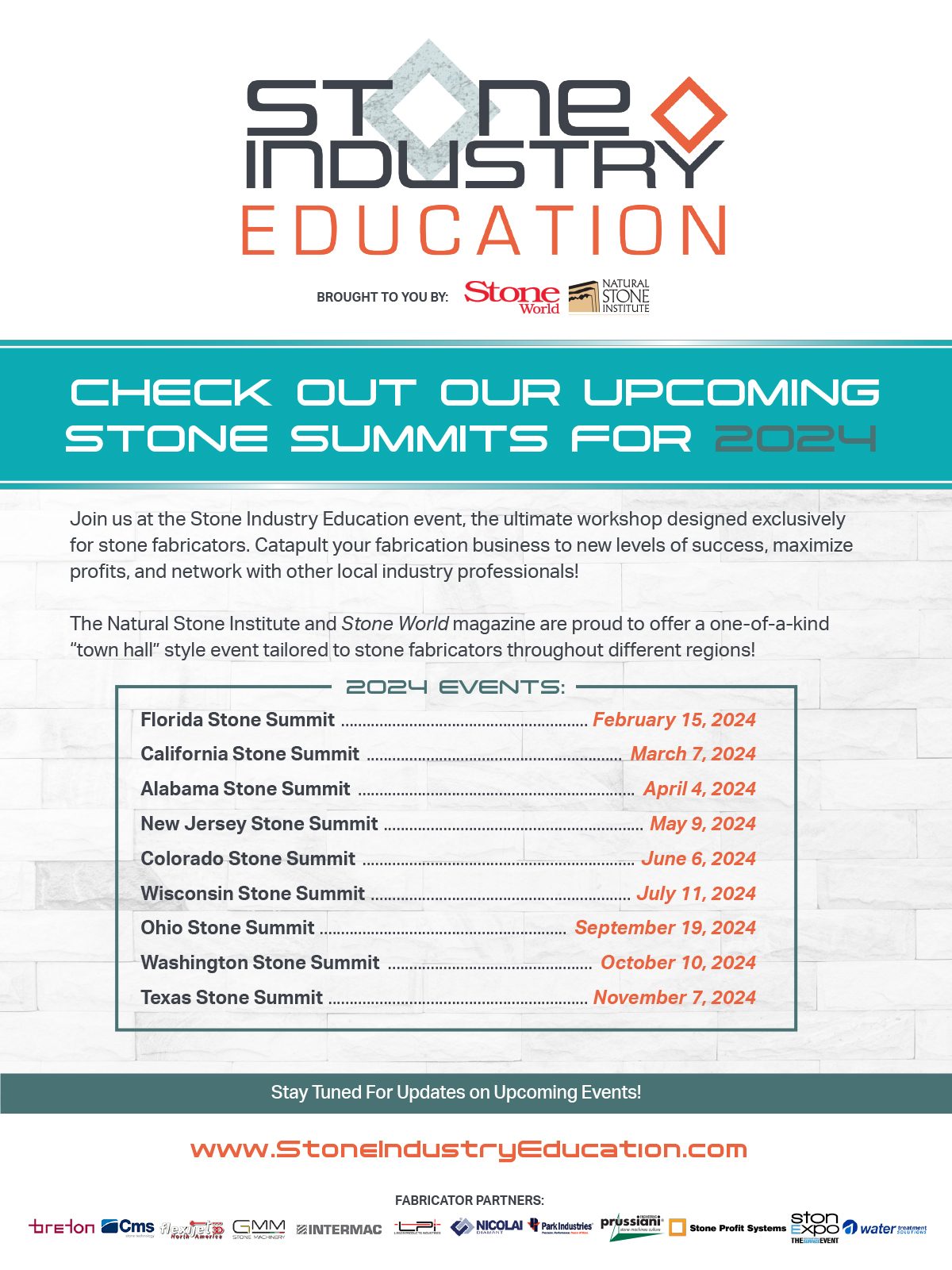 Material property, Fontone World, SW, SIE, Stone Industry Education, NSI, National Stone Institute