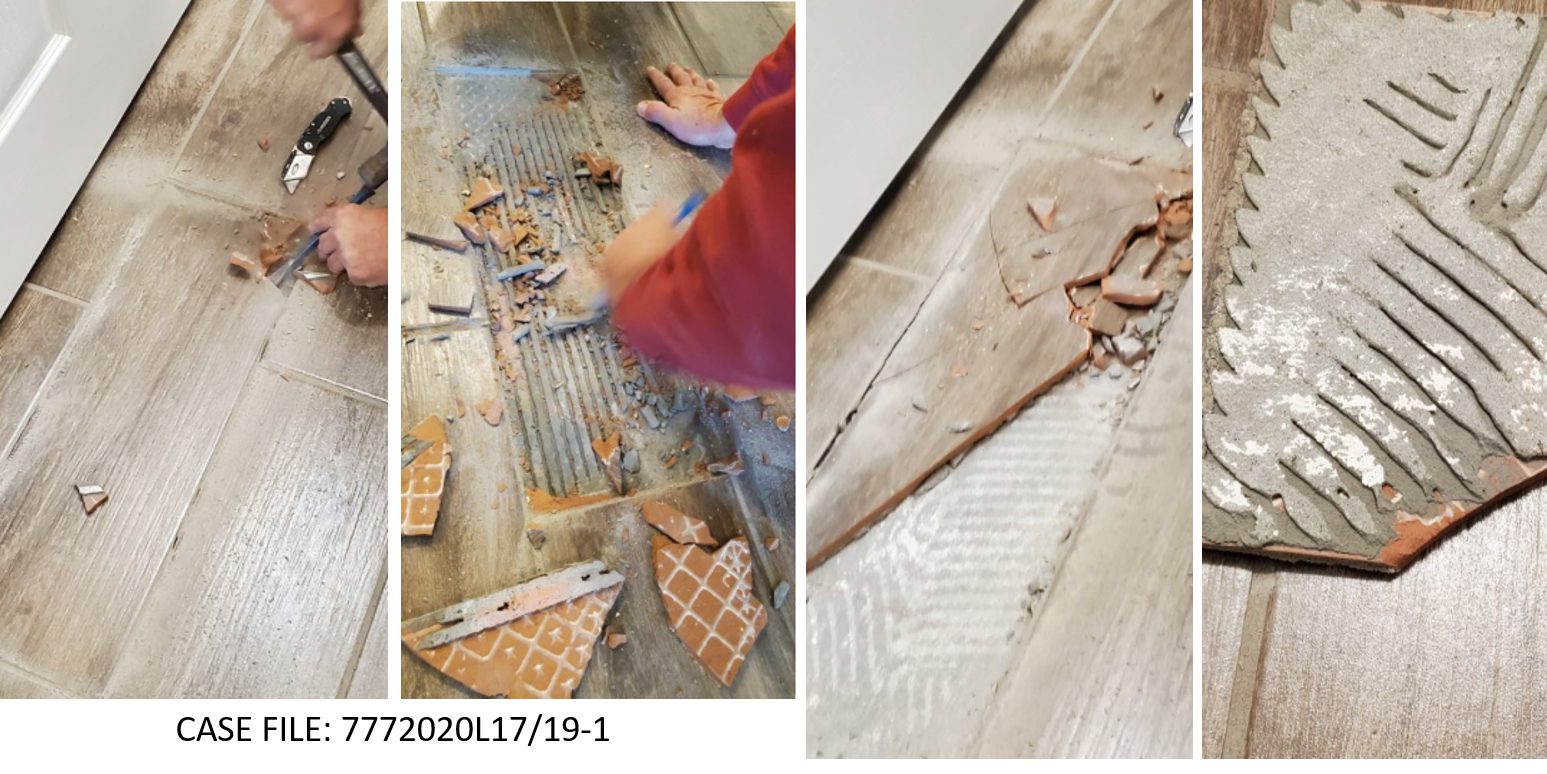 Bad tile installation