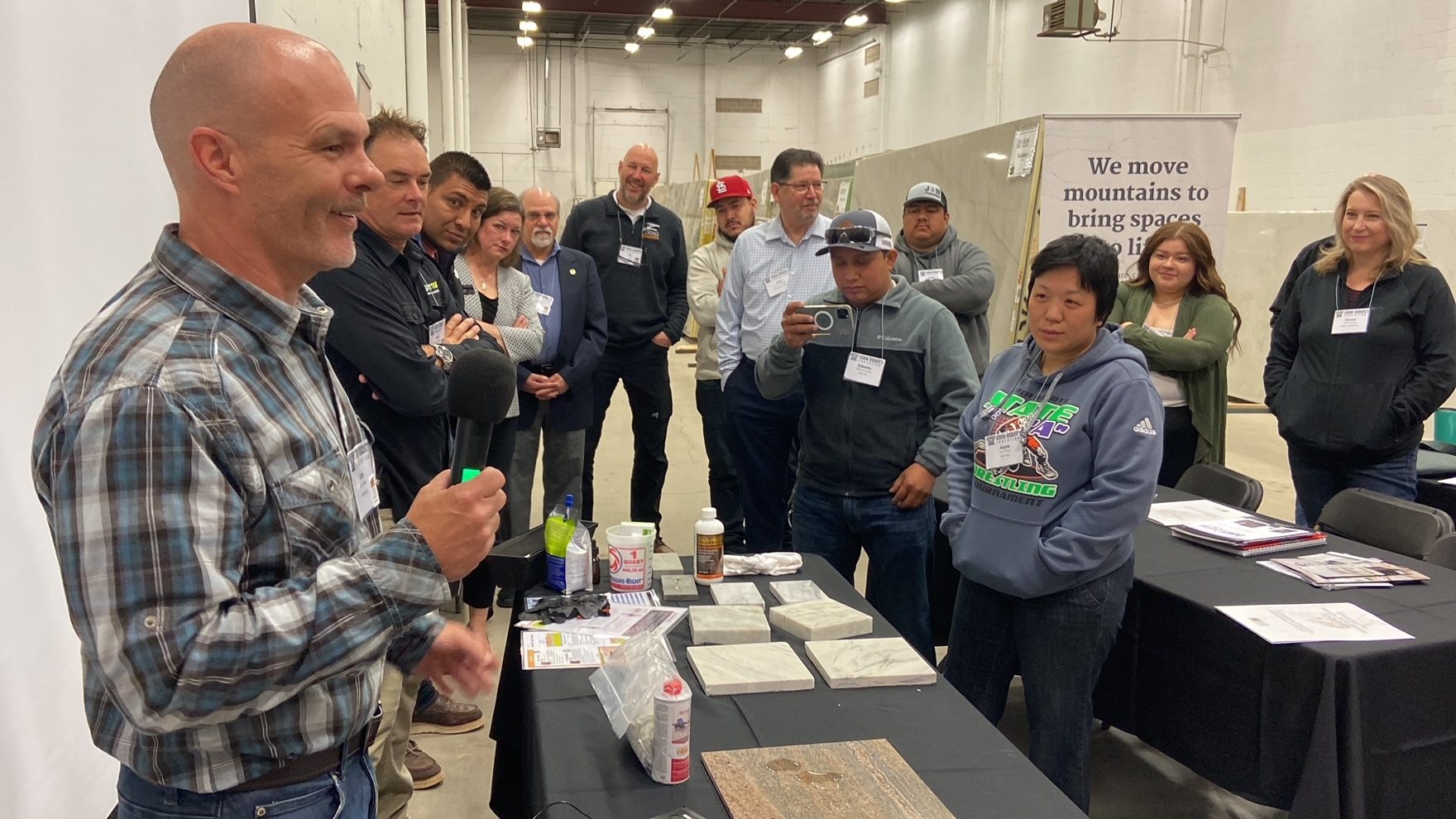 Scott Higginbotham of Dry-Treat, Inc. and John Sahnger of Innochem, LLC , Stone World, Stone Summit