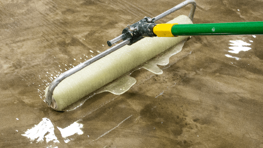 Vapor Ban Application, rapid-curing, single-coat moisture vapor barrier, controls moisture emissions, new and existing concrete slabs