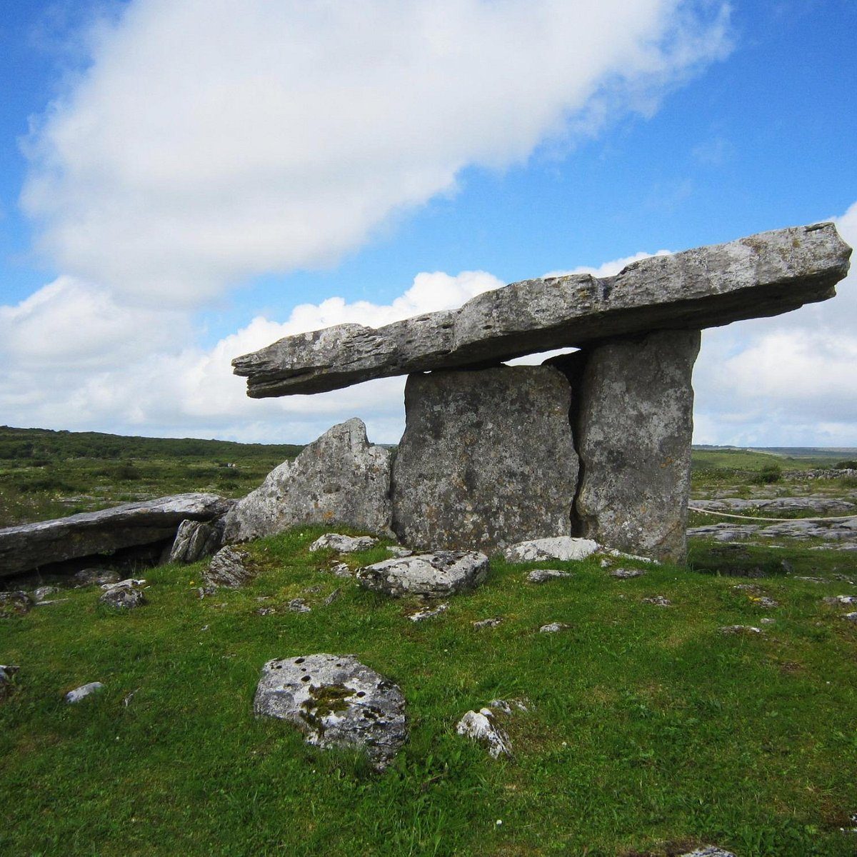Natural landscape, Cloud, Sky, Bedrock, Grass, Megalith