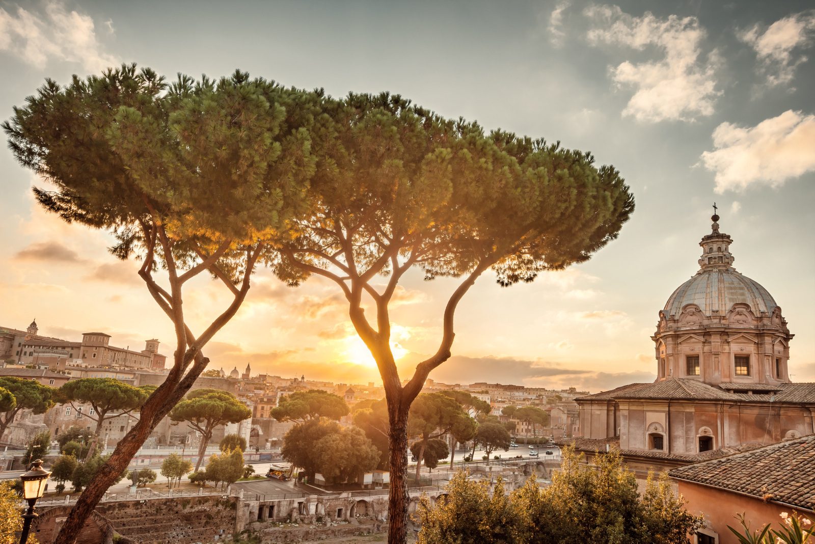 Tourist attraction, Sky, Tree, Dome, Morning, Sunlight
