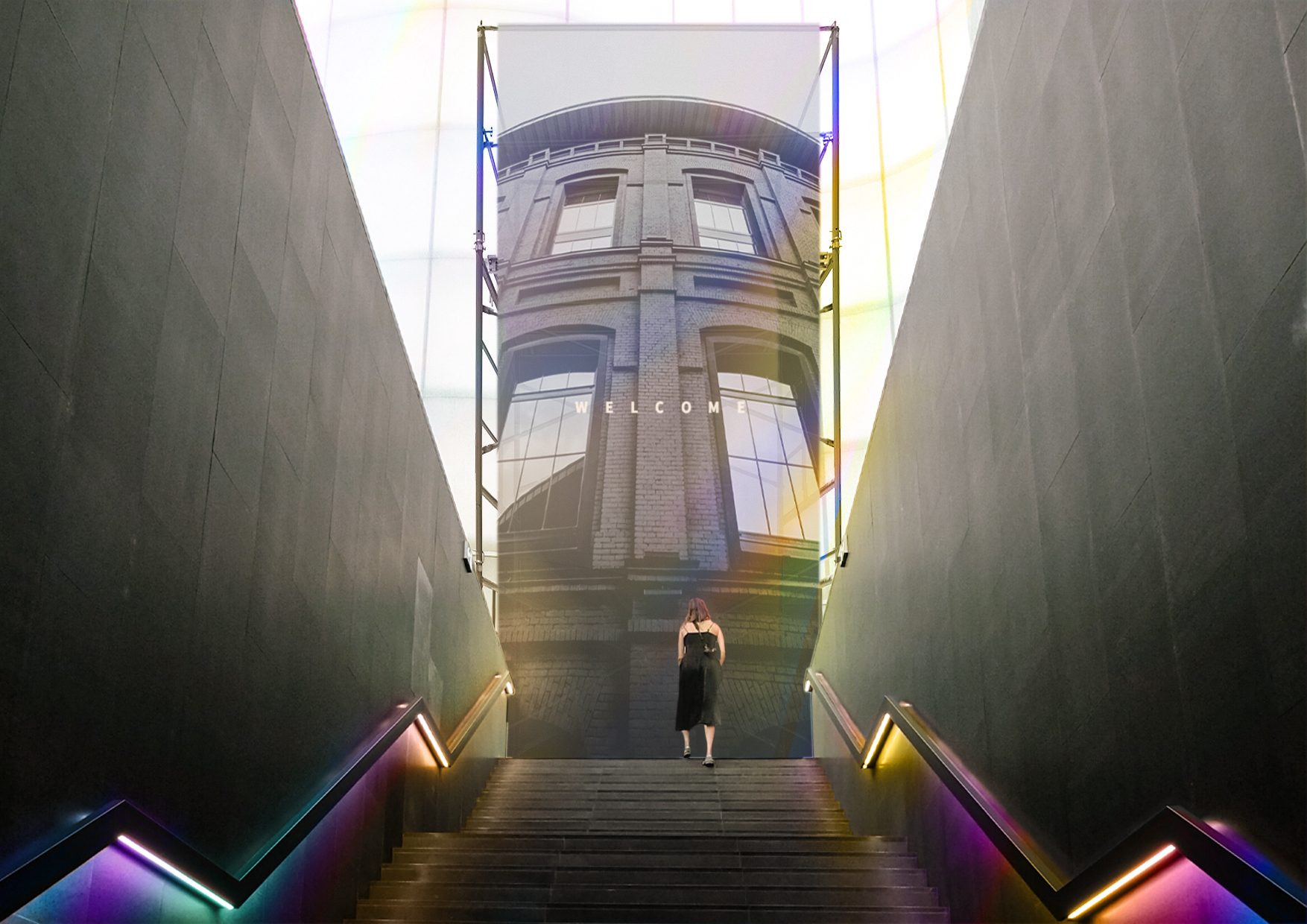Composite material, Stairs, Glass