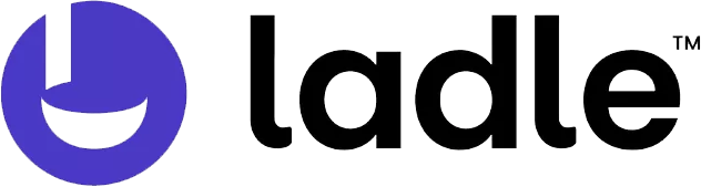Ladle logo featuring a purple stylized L within a circle and the black text "ladle" with a TM symbol.