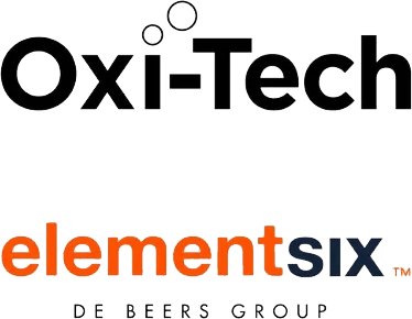Logos for Oxi-Tech and element six DE BEERS GROUP.