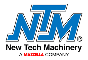 NTM New Tech Machinery logo, A Mazella Company.