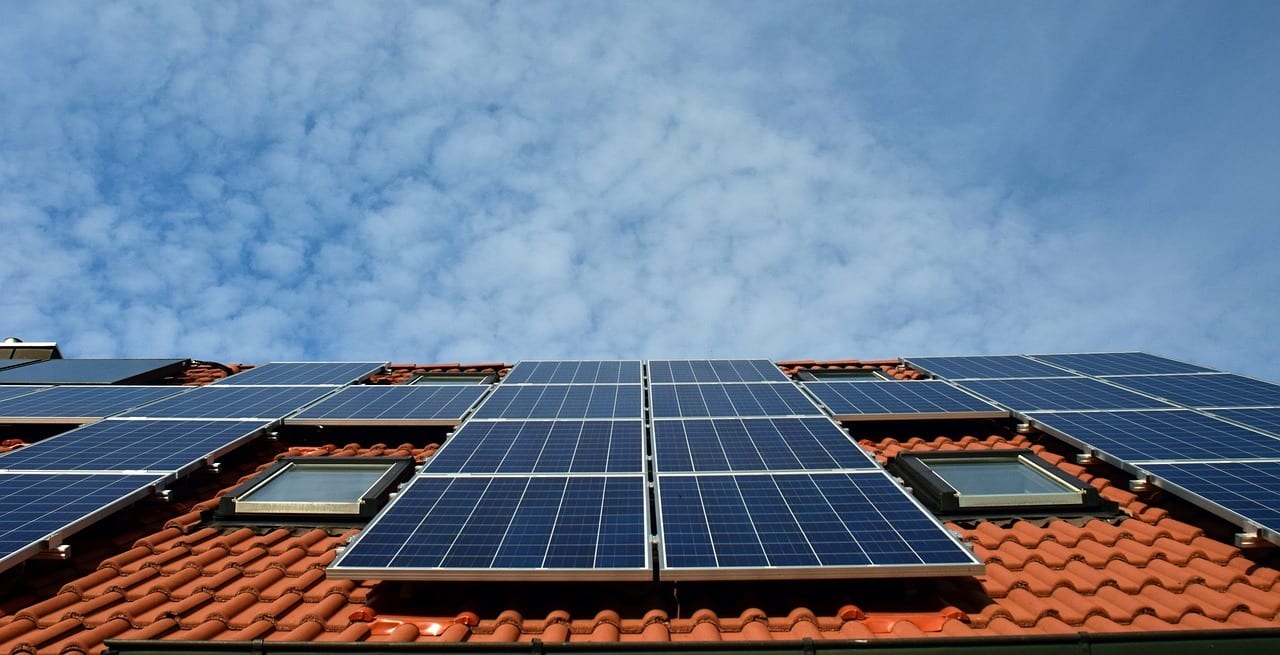 Solar power, Cloud, Sky, Daytime, Light, Azure, Slope, Sunlight