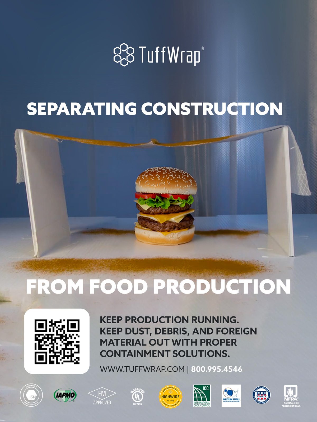 TuffWrap protects food production from construction dust & debris with proper containment solutions.