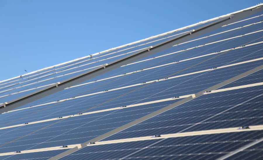 Solar energy, Sky, Slope, Building, Rectangle