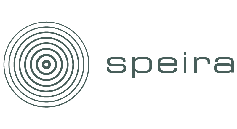 Speira logo: concentric circles and text on a dark green background.