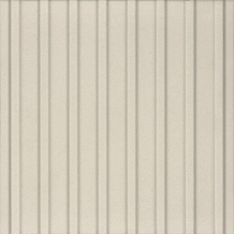 Light beige surface with vertical corrugated texture.