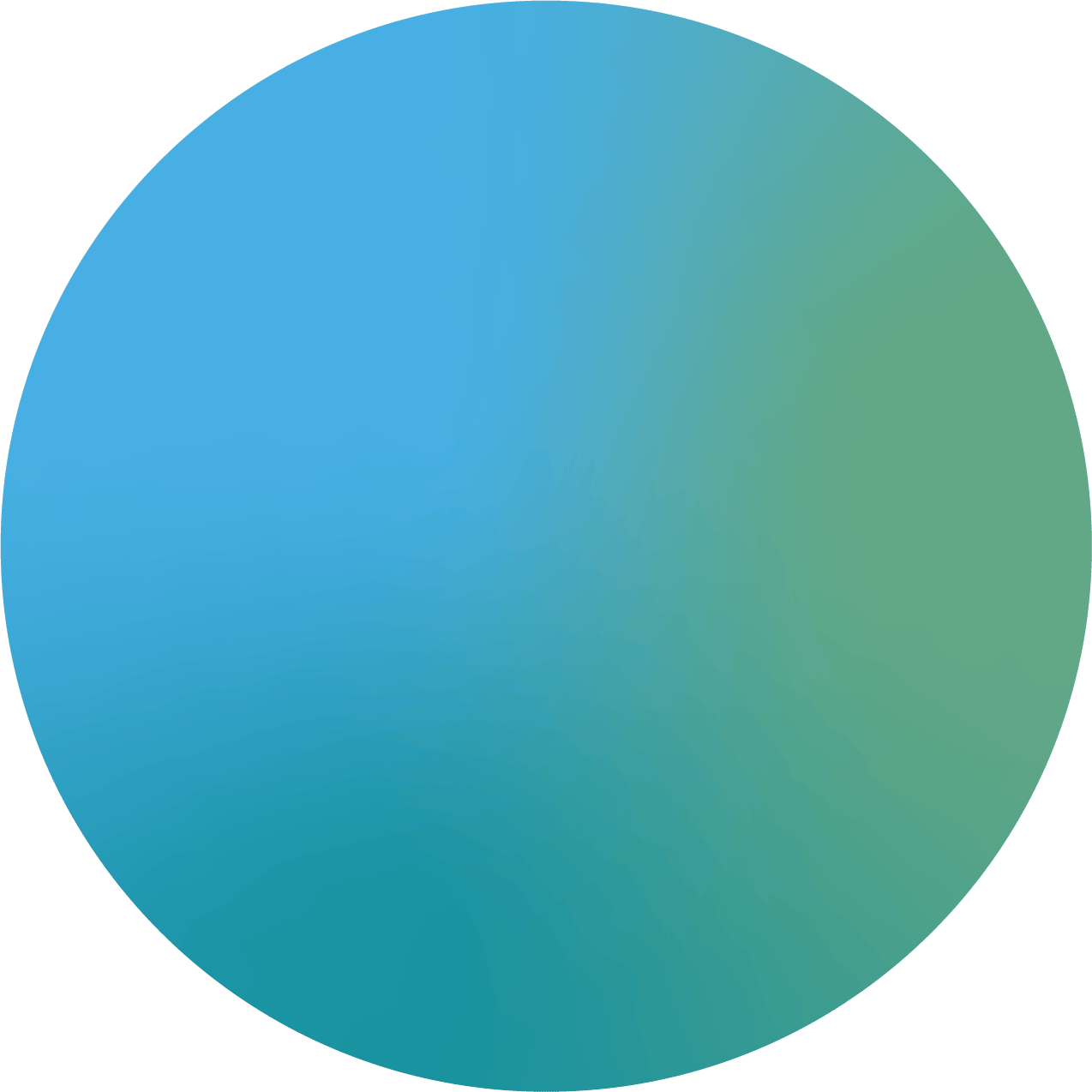 blue green gradient circle
