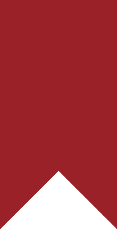 Dark red vertical flag shape.