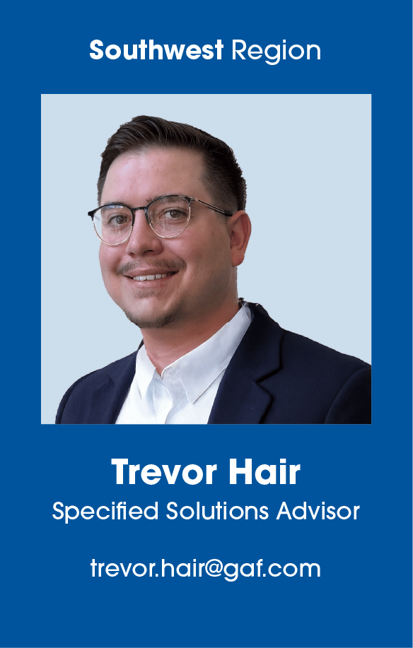 GAF Specified Solutions Advisor, Trevor Hair.