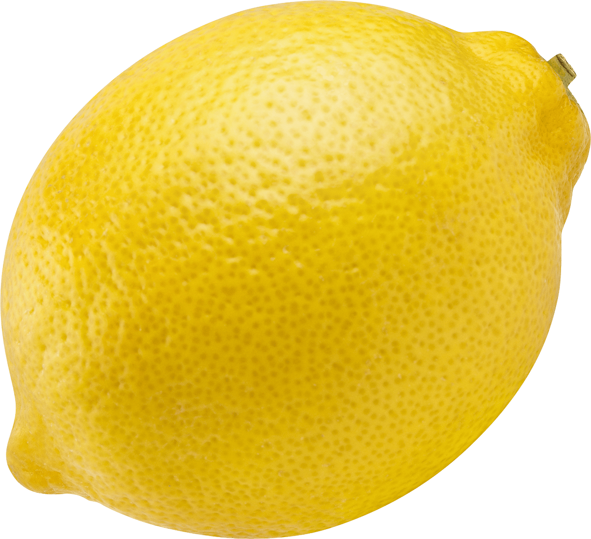 A bright yellow whole lemon with textured skin against a plain green background.