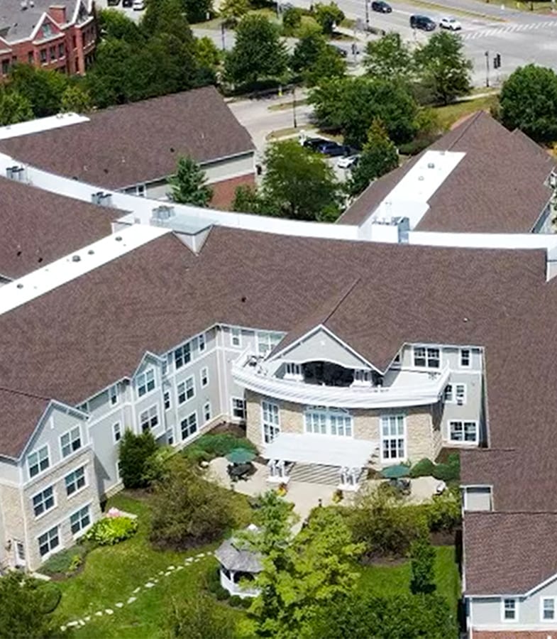 Aerial view of a multi-family property.