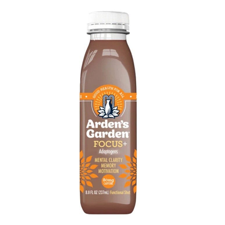 Arden's Garden FOCUS+ functional shot with adaptogens & 80mg caffeine for clarity.