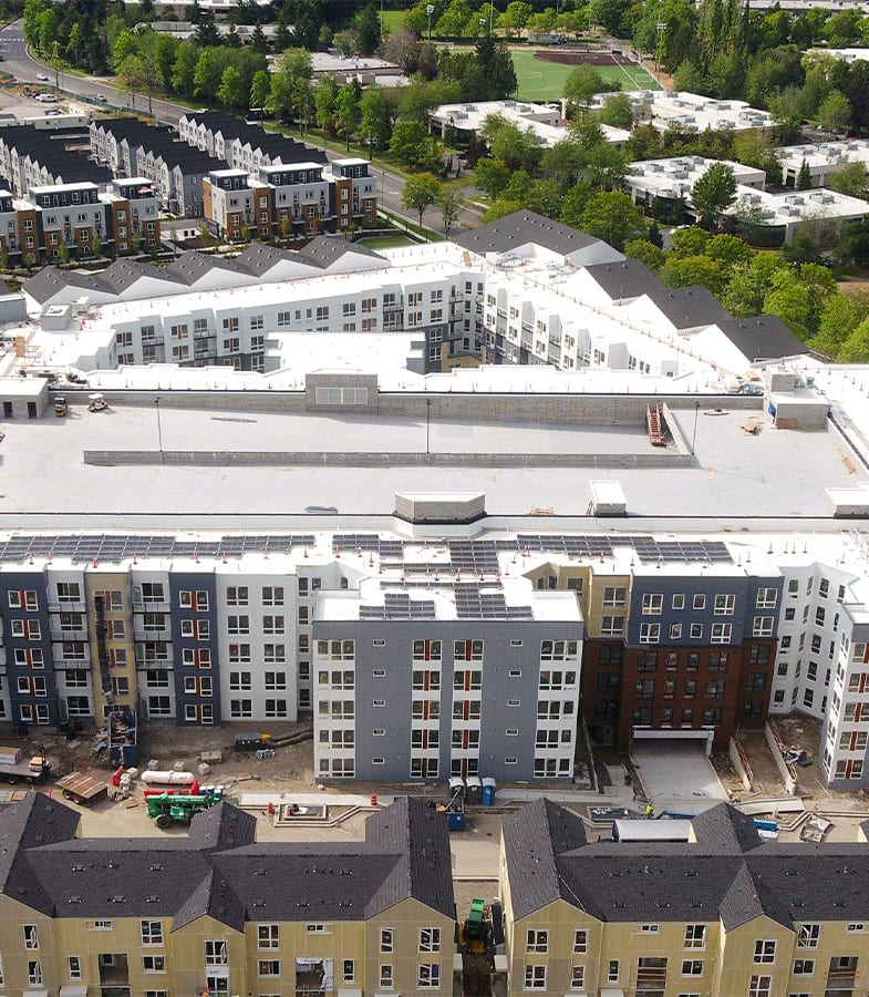 Aerial view of Avalon Bothel Commons.