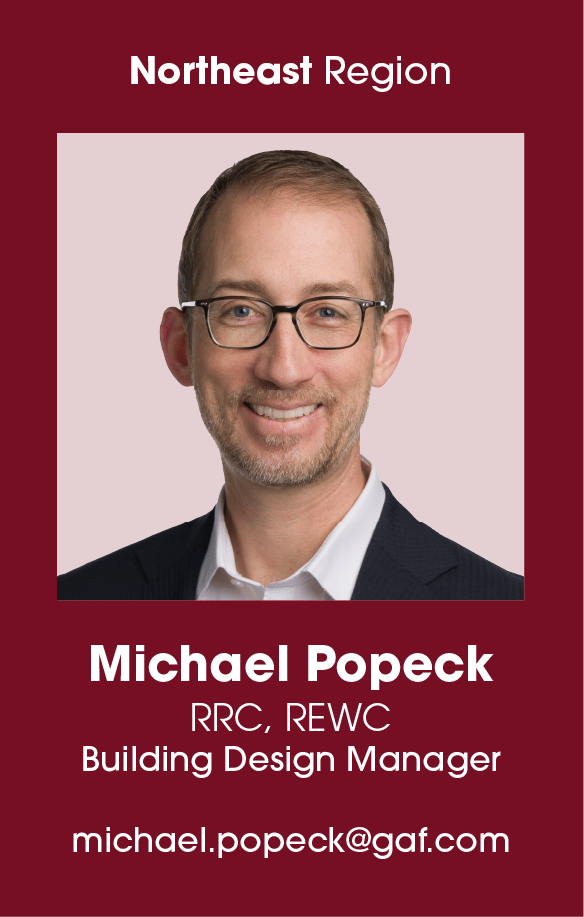 GAF Building Design Manager, Michael Popeck.
