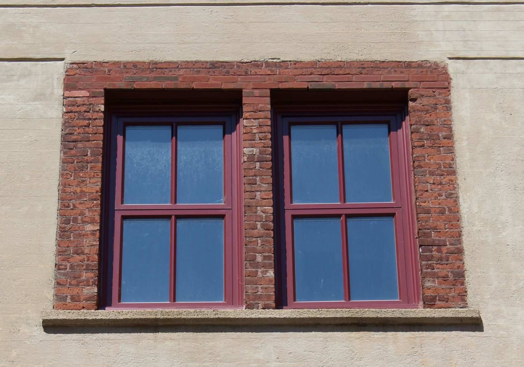 Building material, Window, Fixture, Azure, Rectangle, Wood, Brickwork, Brick, Line