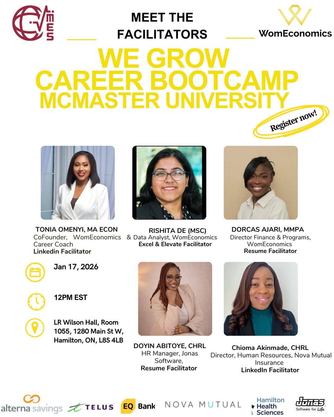 WE Grow Bootcamp @ McMaster University