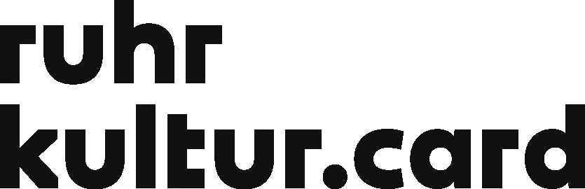 Black text on a white background, displaying "ruhr" above "kultur.card", forming a logo.