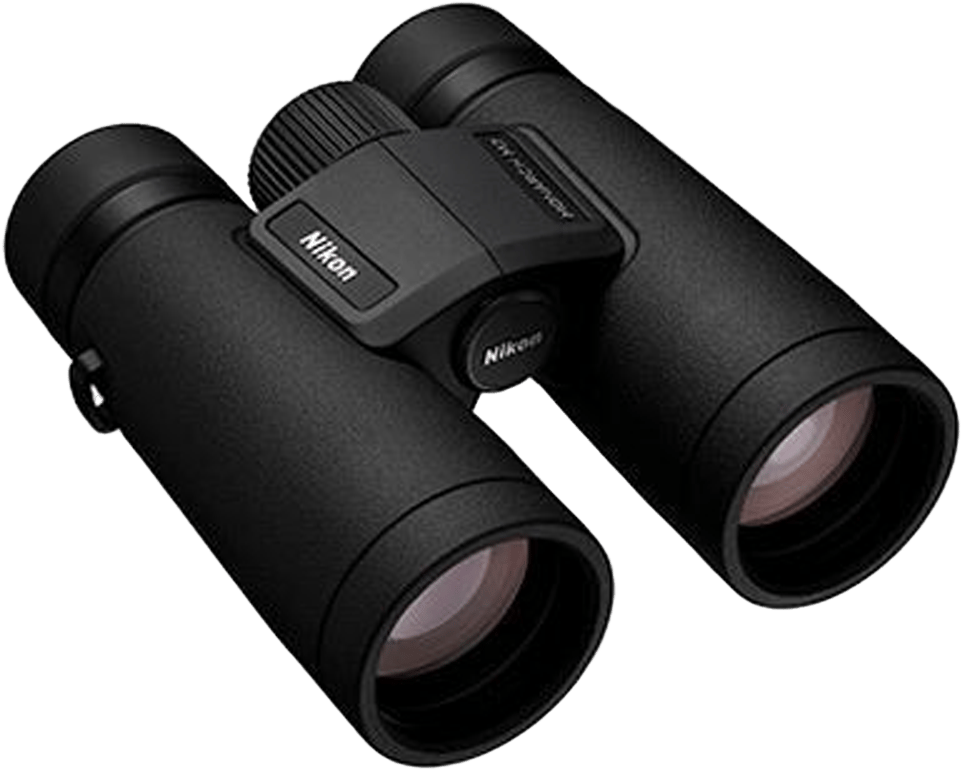 Black Nikon Monarch M7 binoculars.